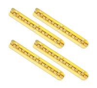 QUARKZMAN 4uds Mini Ovaladas Bisagras 90 Grados Largas A Tope 100x9mm Oro