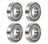 QUARKZMAN 4Uds Rodamientos Rígidos de Bolas 6002-Zz, Acero Cromado Z2 con Doble Blindaje Metálico, 15mm x 32mm x 9mm