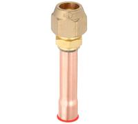 QUARKZMAN 5/8" SAE 45 Grados Latón Tubería Accesorio, 1Pcs Abocardado Conector Macho Rosca Adaptador con Latón Tuerca y Cobre Tubo para Aire Acondicionado HVAC Refrigeración