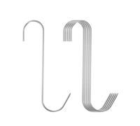 QUARKZMAN 5 ganchos para carne de 7" de acero inoxidable 304 Gancho de carnicero en forma de S para colgar, ahumar, asar costillas de res BBQ (Carga máxima 11 libras)