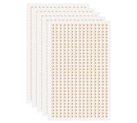 QUARKZMAN 5 Hojas 2250pcs Diamantes de Imitación Autoadhesivos, 3mm Acrílico Estrás Pegatina Brillante Gema Cristal Piedras para Cara Uñas Manualidades Ropa DIY Recorte Album, Champán