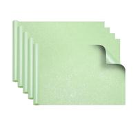 QUARKZMAN 5 Hojas De Papel Para Envolver, 22.8" x 17.3" Papel Texturizado Arrugado De Doble Capa Con Estampado Floral Para Arreglos De Ramos, Embalaje De Flores Y, Verde Perla