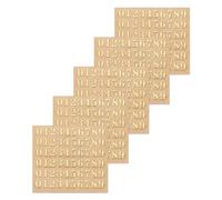 QUARKZMAN 5 Hojas de Pegatinas de Resina Número 3D Pequeñas del 1 al 9 Doradas Mini Pegatina de Número Metálico Brillante de Aleación para Resina, Uñas y Scrapbooking 3mm