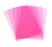 QUARKZMAN 5 Hojas De Plástico De Colores A2 Transparentes Película Ámbar Gel De Corrección De Color Filtro De Luz Impermeable 23.4 x 16.5 Hoja para Manualidades DIY Iluminación LED (Rosa)
