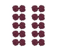 QUARKZMAN 5 Pares De Gemelos De Nudo De Seda, Gemelos De Tejido Elástico Nudo Twist Accesorios De Vestir Para Camisas Abrigos Vestidos Hombres Mujeres, Rojo Vino