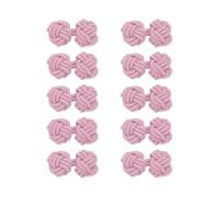 QUARKZMAN 5 Pares De Gemelos De Nudo De Seda, Gemelos De Tela Elástica Accesorios De Vestir Nudo Twist Para Camisas Abrigos Vestidos De Hombres/Mujeres, Rosa