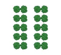 QUARKZMAN 5 Pares De Gemelos De Nudo De Seda, Gemelos De Tela Elástica Nudo Twist Accesorios De Vestir Para Camisas Y Abrigos De Hombres Y Mujeres, Verde