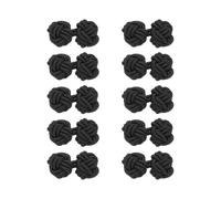 QUARKZMAN 5 Pares De Gemelos De Nudo De Seda, Gemelos De Tela Elástica Nudo Twist Accesorios De Vestir Para Camisas De Hombre/Mujer Abrigos De Vestir, Negro