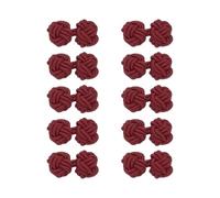 QUARKZMAN 5 Pares De Gemelos De Nudo De Seda, Gemelos De Tela Elástica Nudo Twist Accesorios De Vestir Para Camisas De Hombre/Mujer Abrigos De Vestir, Borgoña