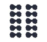 QUARKZMAN 5 Pares De Gemelos De Nudo De Seda, Gemelos De Tela Elástica Nudo Twist Accesorios De Vestir Para Camisas De Hombre/Mujer Abrigos De Vestir, Azul Marino