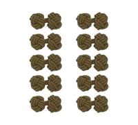 QUARKZMAN 5 Pares De Gemelos De Nudo De Seda, Gemelos De Tela Elástica Nudo Twist Accesorios De Vestir Para Camisas De Hombre/Mujer Abrigos De Vestir, Marrón