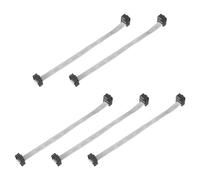 QUARKZMAN 5 Pcs Conector IDC Cable De Cinta Plana 6 Pines Paso De 2.54mm Longitud De 15cm FC A FC Conector Doble Hembra Cable De Cinta Plana Para Electrónica Industrial Gris.