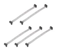 QUARKZMAN 5 Pcs Conector IDC Cable Plano De Cinta, 8 Pines Paso De 2.54mm Longitud De 15cm Conector Doble FC A FC Hembra Cable Plano De Cinta Para Electrónicos Industriales, Gris.