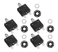 QUARKZMAN 5 Pcs Interruptor Térmico De 20Amp Con Botón, 125/250V AC 50V DC Reinicio Manual Protector De Sobrecarga Térmica Para Automóviles Industriales