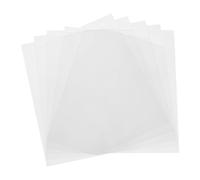 QUARKZMAN 5 pcs Láminas De Plástico De Colores, Película Ámbar Transparente Gel De Corrección De Color Filtro De Luz Impermeable 3.9 X 3.9 Lámina para Manualidades DIY (Transparente)