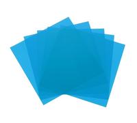 QUARKZMAN 5 Pcs Láminas De Plástico De Colores Película Ámbar Transparente Gel De Corrección De Color Filtro De Luz Impermeable Hoja De 2 X 2 para Manualidades DIY Iluminacióngrafía (Azul)