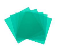 QUARKZMAN 5 Pcs Láminas De Plástico De Colores, Película Ámbar Transparente Gel De Corrección De Color Filtro De Luz Impermeable Hoja De 2 X 2 para Manualidades DIY, Fotografía (Verde)