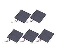 QUARKZMAN 5 Pcs Paneles Solares Mini 6V 0.9W 150mA Pequeños Paneles Solares Policristalinos Con 2 Cables Para Kits De Materiales De Juguetes Eléctricos DIY Cargador 80mm X 80mm