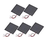 QUARKZMAN 5 Pcs Paneles Solares Mini De 5.5V 0.44W 70mA Pequeños Paneles Solares Policristalinos Con 2 Cables Para Kits De Materiales De Juguetes Eléctricos DIY Cargador 60mm X 60mm