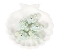 QUARKZMAN 5 Pcs Perline A Forma Di Nuvola, 33 x 22 mm Perline Spaziatrici In Acrilico A Forma Di Nuvola, Verde Chiaro