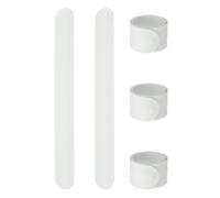 QUARKZMAN 5 Pcs Pulseras De Silicona Aplaudibles Al Por Mayor, Brazaletes Aplaudibles Multicolor Para Fiestas, Recompensas De Aula, Manualidades De Pintura DIY, Blanco