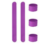 QUARKZMAN 5 Pcs Pulseras De Silicona Aplaudibles Al Por Mayor, Pulseras De Muñeca Multicolor Para Favoritos De Fiesta, Premios Para El Aula, Manualidades De Pintura DIY, Morado
