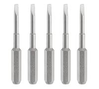 QUARKZMAN 5 Pcs Sl2.0 Puntas de Destornillador Ranurado 5/32" Vástago Hexagonal 35Mm/1.38" Longitud Puntas de Cabeza Plana Magnéticas de Bits Hexagonales de Acero S2 de Impacto