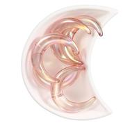 QUARKZMAN 5 Pezzi Perline A Forma Di Moon 35 x 47 mm Perline Spaziatrici In Acrilico A Forma Di Moon Placcatura 3D Meteo Per Creazioni Bijoux Realizzazione Portachiavi Progetti F Da Te