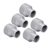 QUARKZMAN 5 Piezas 50mm x 32mm Interior Diámetro PVC Conector Reductor Acoplamiento para Tubería, DWV Reductor Acoplamiento de Tubería, Kit de Accesorios de Plomería PVC, Gris