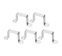 QUARKZMAN 5 Piezas Abrazadera Para Tubo Cuadrado 45x45mm 304 Acero Inoxidable Grapa Para Tubo Cuadrado Conector En Forma De U Para Manguera Cable Tubería Plateado