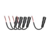 QUARKZMAN 5 Piezas Cable Pigtail Alimentación DC, Conector Enchufe Hembra Barril 3.5mm x 1.35mm A Extremo Abierto Alambre Desnudo 10cm para PC Portátil Teléfono Dispositivos Electrónicos