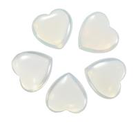 QUARKZMAN 5 Piezas Cristal Ópalo En Forma De Corazón 2 cm Piedras Pulidas Y Cristales Piedras Preciosas Pulidas Para Regalos De Mujeres Meditación Manualidades Decoración Del Hogar