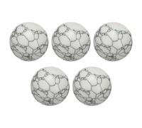 QUARKZMAN 5 Piezas De Bolas De Esfera De Piedras Preciosas 20mm Mini Esferas De Cuarzo Natural Pulido Bola De Cristal Tallada A Mano Para Jardín Cocina Sala De Estar Baño Negro Blanco
