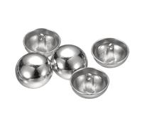 QUARKZMAN 5 Piezas De Botones De Metal Semiesféricos, 20 mm / 3/4" Gorra De Perla De Champiñón Redonda Con Vástago Para Traje De Chaqueta, Abrigo, Decoración De Prendas De Vestir, Plateado