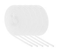 QUARKZMAN 5 Piezas De Manga De Trenzado Aislante para Cables Manga Ignífuga 9.8 Pies - 3mm DI Blanco Manga De Fibra De Vidrio con Recubrimiento De Silicona Cableado Eléctrico