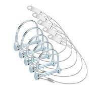 QUARKZMAN 5 Piezas De Pasador De Acoplamiento Para Remolque Con Anillo De Liberación Rápida (1/4" x 1-15/16") - Pasadores De Bloqueo Para Remolque De Alambre De Acero Al Carbono Con Cuerda