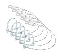 QUARKZMAN 5 Piezas De Pasador De Acoplamiento Para Remolque Con Anillo De Liberación Rápida (3/16" X 1-3/8") - Pasadores De Enganche Para Remolque De Alambre De Acero Al Carbono Con Cuerda