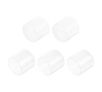 QUARKZMAN 5 Piezas De Tapas De Goma 32mm DI Vinilo PVC Cubierta Redonda para Tubo Protector De Roscas De Tornillo Transparente