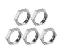 QUARKZMAN 5 Piezas de Tuerca de Bloqueo Hexagonal para Conexiones de Tubería, Tuerca de Bloqueo Hexagonal de Acero Inoxidable 304 Rosca Hembra Npt 1/2" para Fontanería Fija