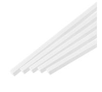 QUARKZMAN 5 Piezas de Varilla Cuadrada de ABS Barra Sólida de Plástico ABS de 2x2x500 mm Varillas de Plástico Blancas Surtidas para Hacer Modelos Arquitectónicos de Bricolaje
