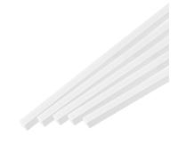 QUARKZMAN 5 Piezas de Varilla Cuadrada de ABS Barra Sólida de Plástico ABS de 3x3x500 mm Kit Surtido de Varillas de Plástico Blanco para Hacer Modelos Arquitectónicos de Bricolaje