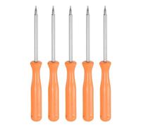 QUARKZMAN 5 Piezas Destornillador Torx T3 de 4" de Longitud de Acero al Carbono No Magnético Estrella de Seguridad de 6 Puntas Destornillador de Precisión con Mango Antideslizante, Amarillo