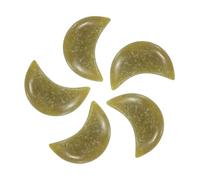 QUARKZMAN 5 Piezas Piedra De La Moon Cristal Anti-Estrés 0.5 Pulgadas De Longitud Olivina Natural Piedras Moonres Talladas A Granel Para Meditación Equilibrio Colgante Decoración