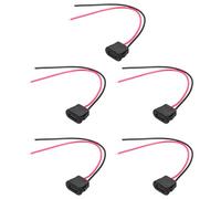 QUARKZMAN 5 Piezas Tipo C Hembra Chasis 2 Pines Cable 5V 3A Cuadrado USB C Hembra Conector A Pigtail Terminal Impermeable Cable De Extensión para PC Luces LED Laptop 4"