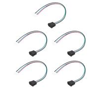 QUARKZMAN 5 Piezas Tipo C Hembra Chasis 4 Pines Cable, 5V 3A Cuadrado USB C Hembra Conector A PH2.0 Terminal Impermeable Cable Extensión para PC, Lámparas LED, Laptop 6"