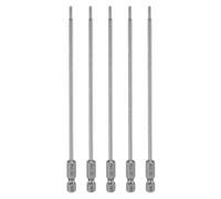 QUARKZMAN 5 Piezas TT10 Punta De Destornillador De Seguridad Torx Magnética | De 6" 150 mm De Largo, Punta De Estrella De 6" Puntas, Con Vástago Hexagonal De 1/4", A Prueba De Manipulación
