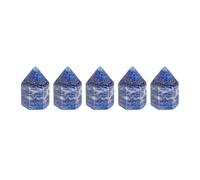 QUARKZMAN 5 Piezas Varillas De Cristal Lapislázuli Natural 15 X 25mm