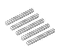 QUARKZMAN 5 Piezas Varillas Roscadas M8-1.25x55mm Completamente Roscadas, Varillas Roscadas Pernos, Tornillos Largos De Acero Inoxidable 304 Para U-Pernos, Abrazaderas, Colgadores, Plateado