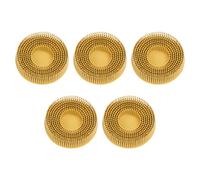 QUARKZMAN 5 Unidades De Disco De Cerdas De 3" 80 Grit Cepillo Abrasivo Para Desbarbado Cepillo De Disco Eléctrico Con Disco De Eliminación De Revestimiento Abrasivo De Cambio Rápido Amarillo