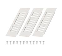 QUARKZMAN 5 x 2 Inch Cubierta De Rejilla De Aire Para Puerta 3 Juegos De Rejilla De Ventilación De Aluminio Resistente Con 12 Tornillos De Montaje Para Gabinete Armario Puerta Gris | Gris